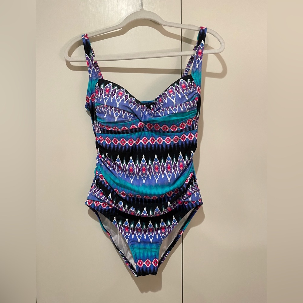 La Blanca multicolored one piece swimsuit.